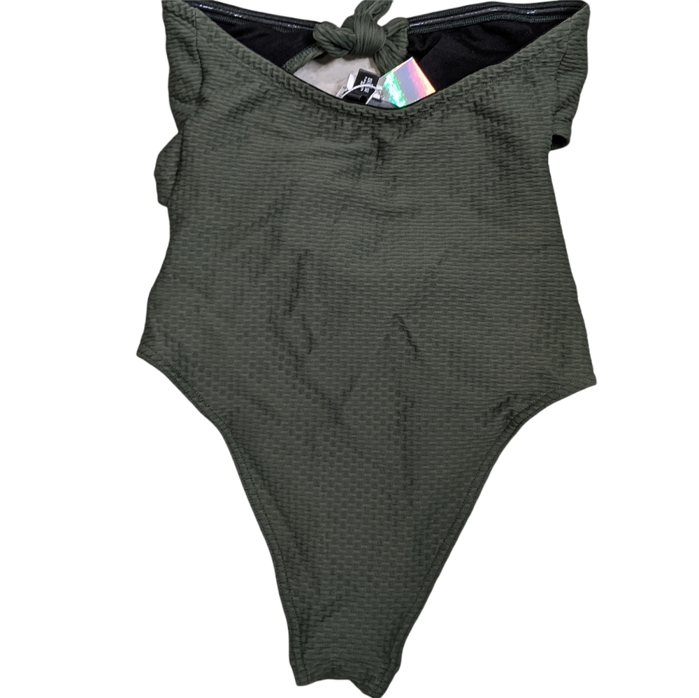 NWT Missguided Knotted Bandeau Swimsuit - 2 - Picture 6 of 7